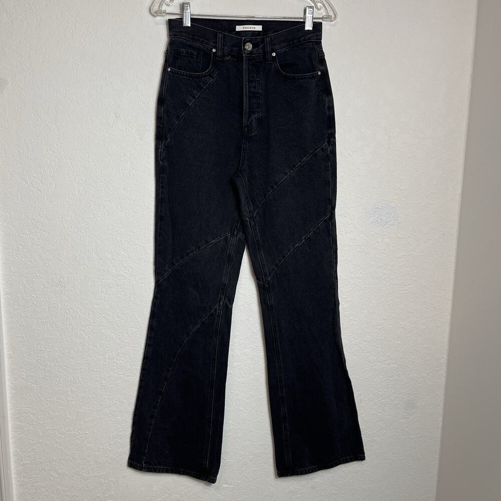 PacSun Pacific Sunwear High Rise Bootcut Black Denim Jeans Size 26, patchwork ??